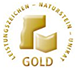 Gütesiegel „Leistungszeichen Naturstein Unikat – Gold"